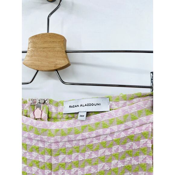 razan alazzouni pink & green Wide Leg pants - Picture 2 of 5